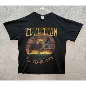 Led Zeppelin Shirt Adult Extra Large Black Classic Rock Music Hippie Stoner 70s